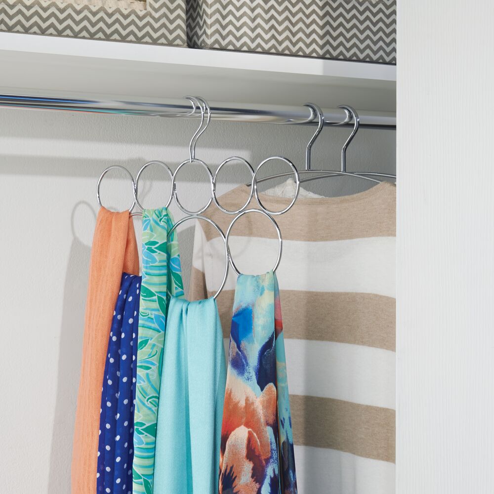 iDesign Classico 8 Loop Scarf Holder in Chrome - Image 6