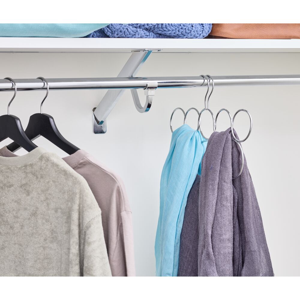iDesign Classico 8 Loop Scarf Holder in Chrome - Image 5