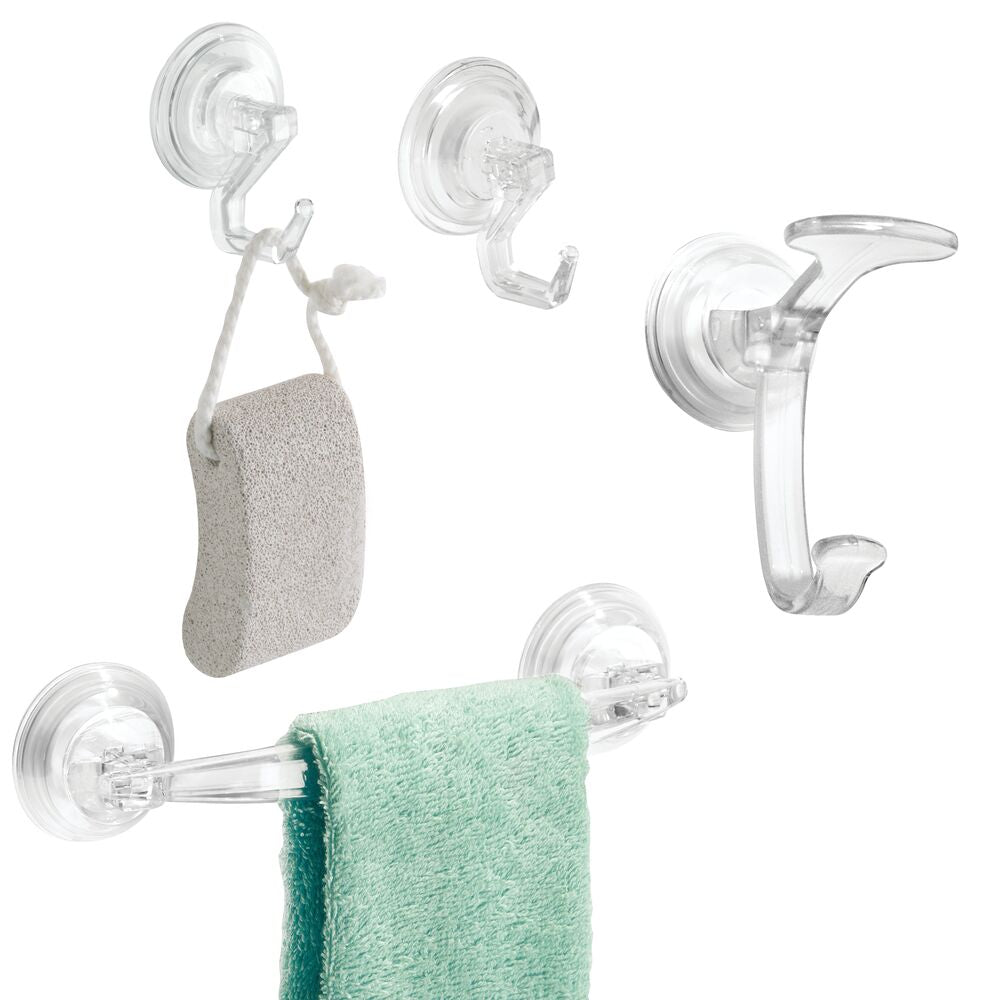iDesign Bath Storage Power Lock Towel Bar in Clear - Image 6