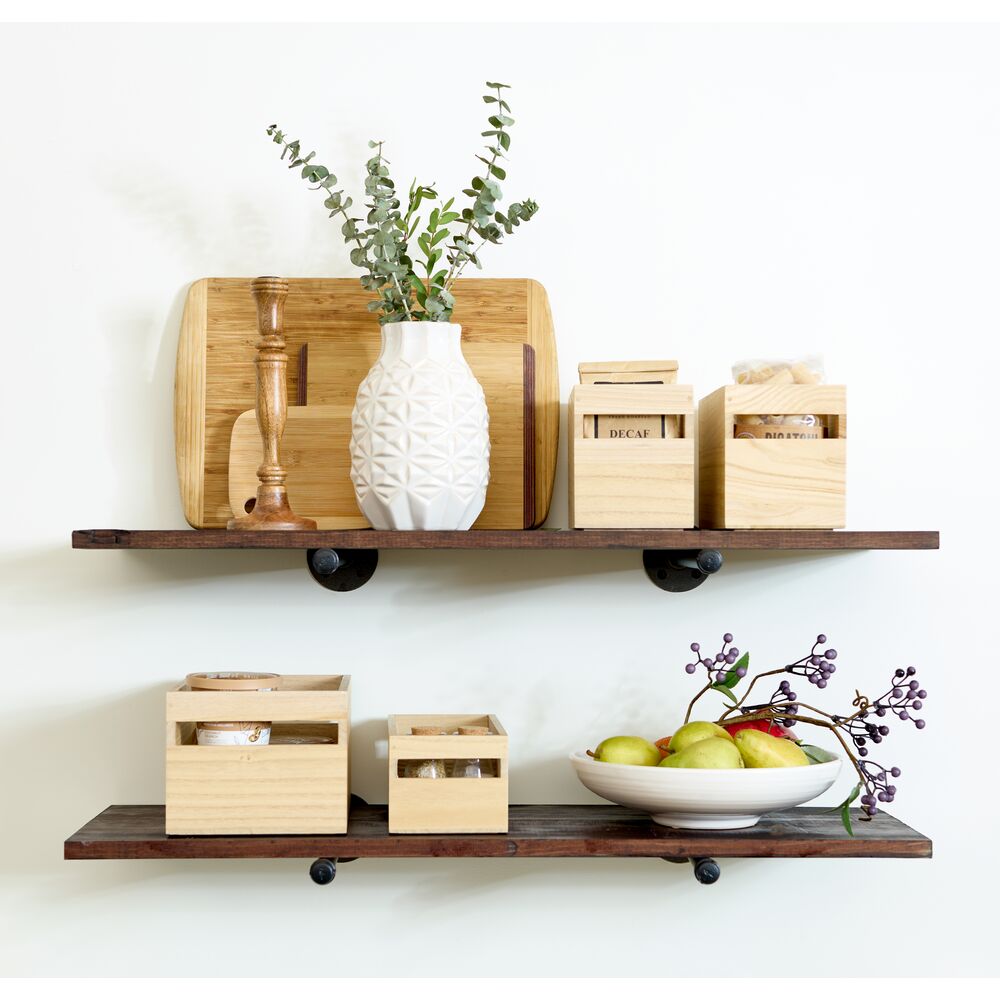 iDesign EcoWood Natural Paulownia Wood Storage Bin with Handles - Image 7