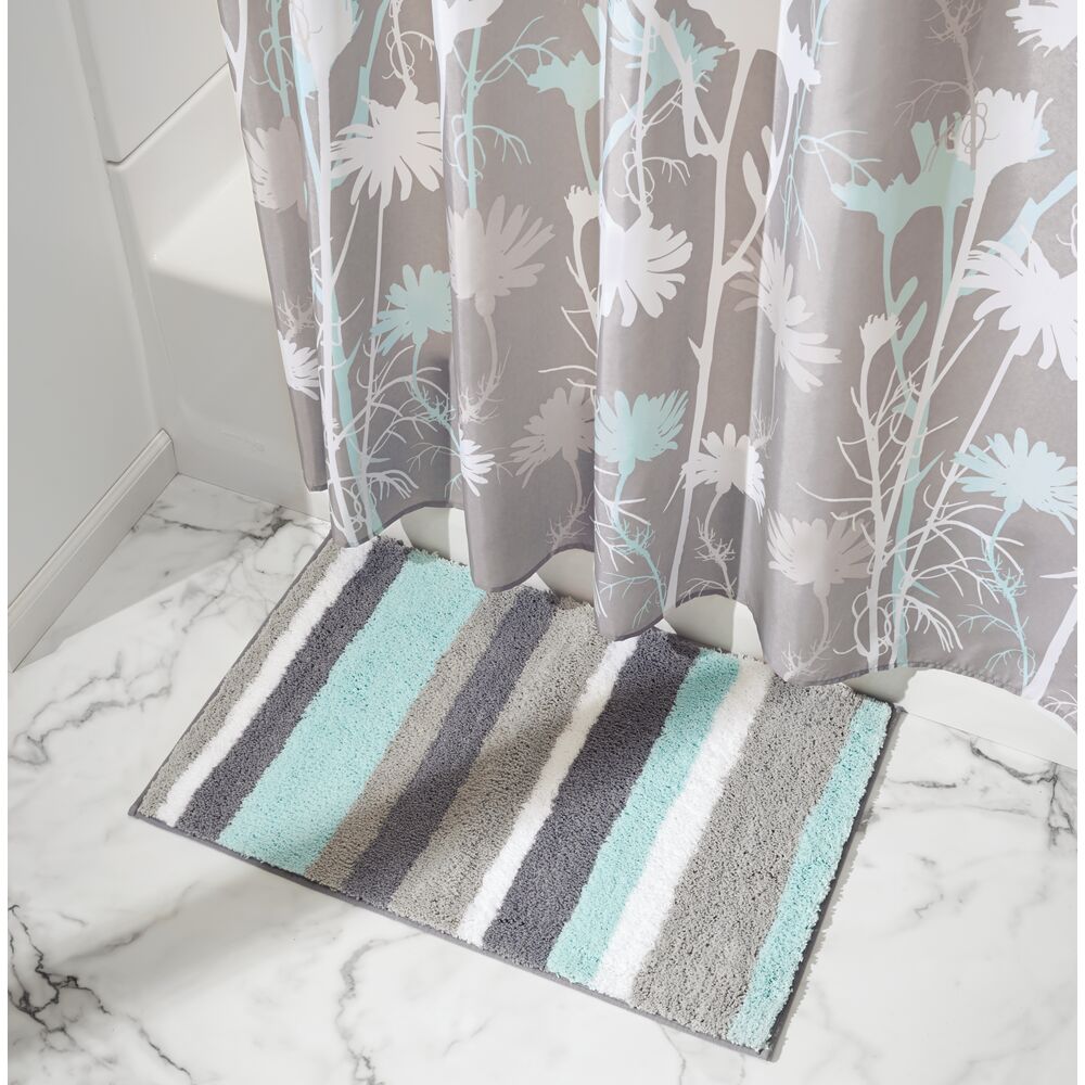 Stripz Rug 34 x 21 Mint/Gray - Image 2