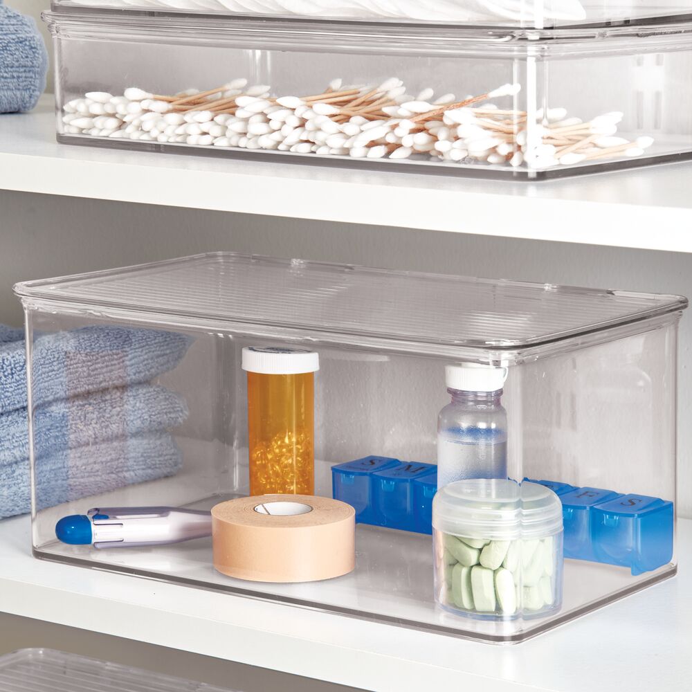 RPET Med+ Medicine Lidded Box- Large Clear - Image 2