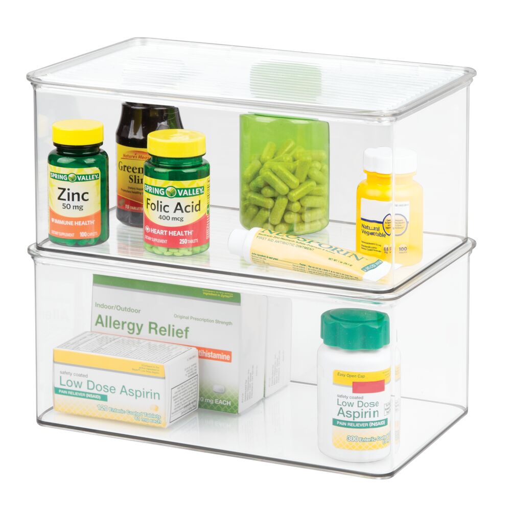 RPET Med+ Medicine Lidded Box- Large Clear - Image 5