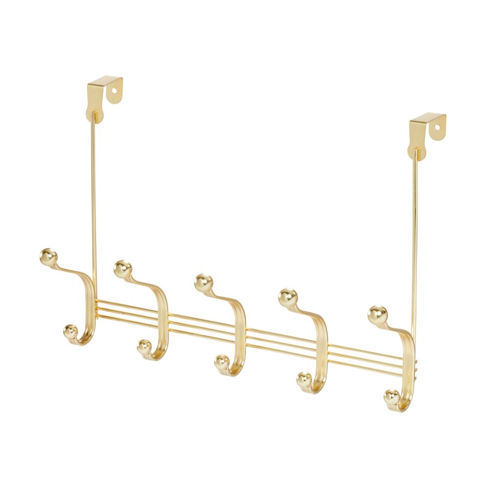 York Lyra Over The Door Rack 5Hooks Gold/Brass - Image 3