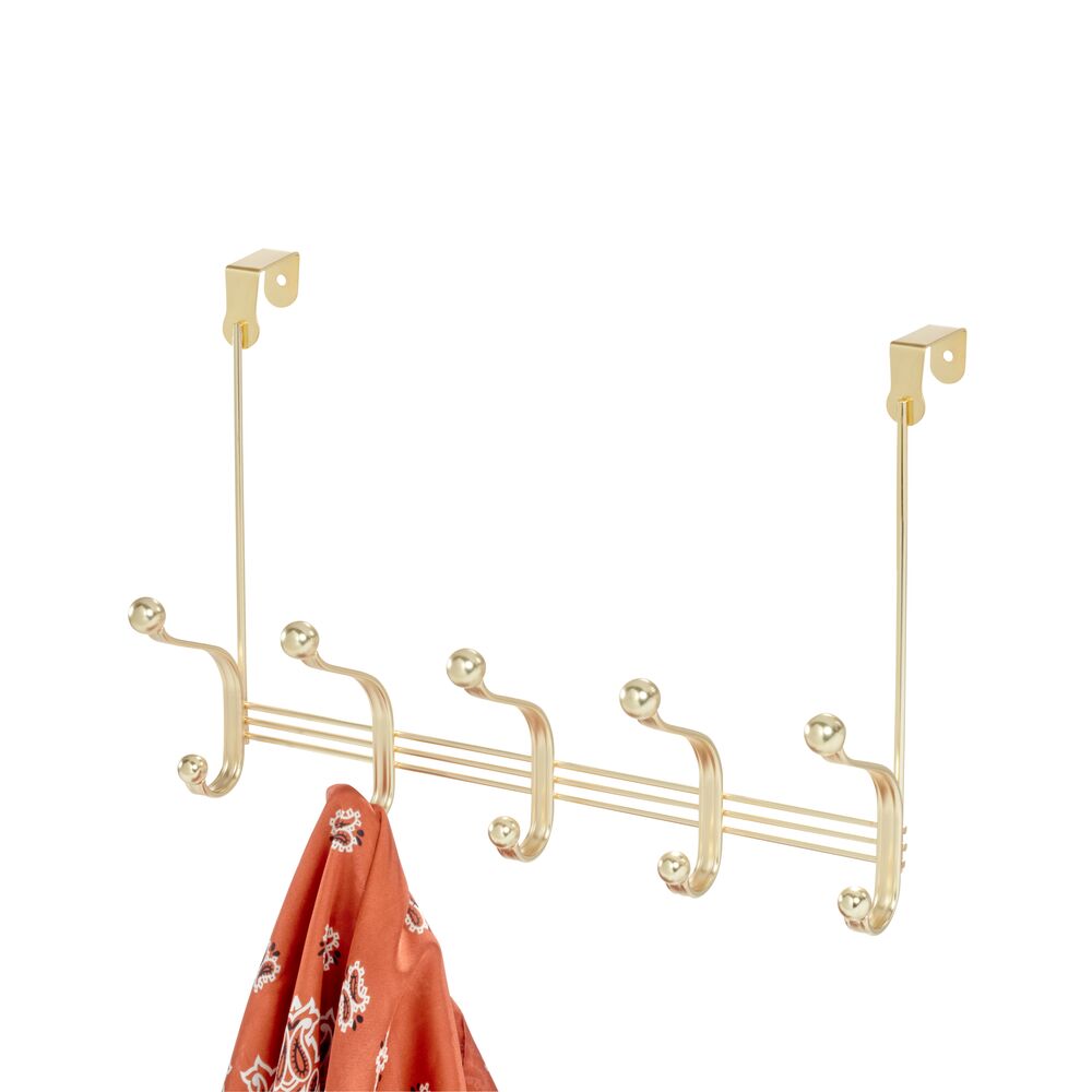 York Lyra Over The Door Rack 5Hooks Gold/Brass - Image 6