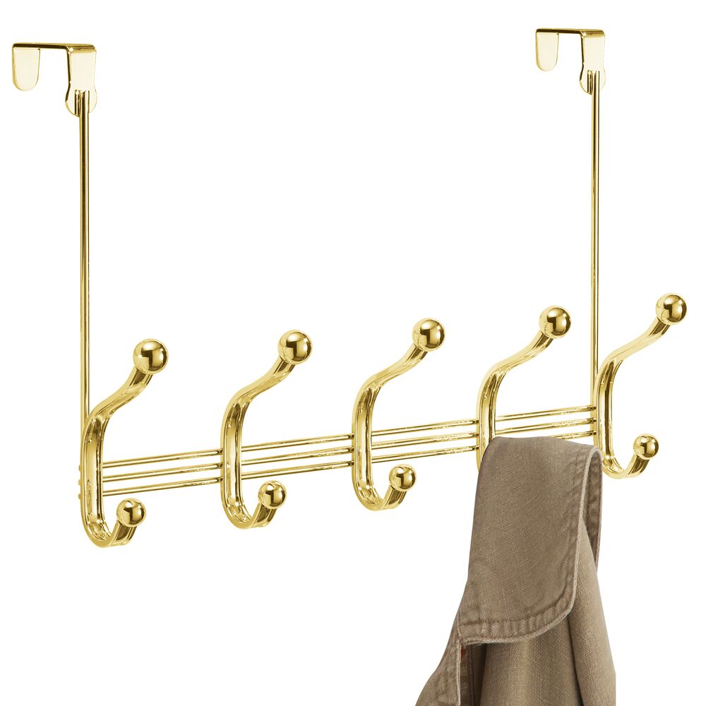 York Lyra Over The Door Rack 5Hooks Gold/Brass - Image 4