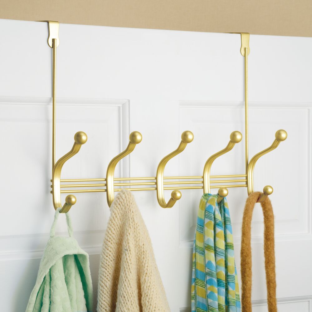 York Lyra Over The Door Rack 5Hooks Gold/Brass - Image 5