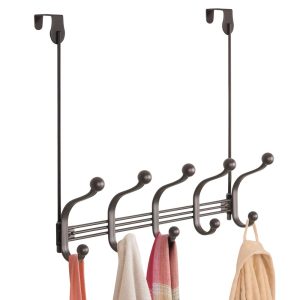 York Lyra Wall Mount or Over Door Rack 5 Bronze