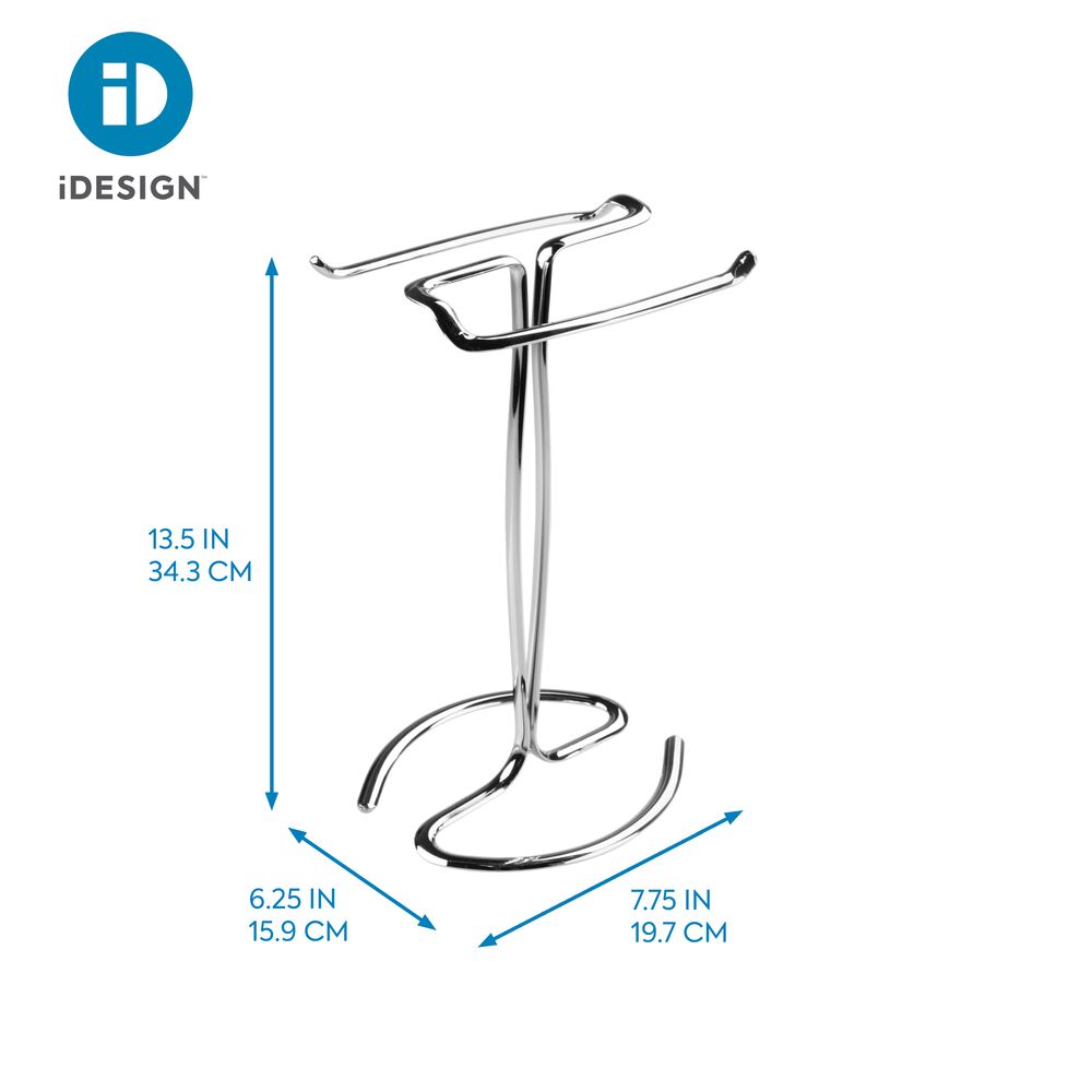 iDesign Axis Finger Tip Towel Holder in Chrome - Image 4