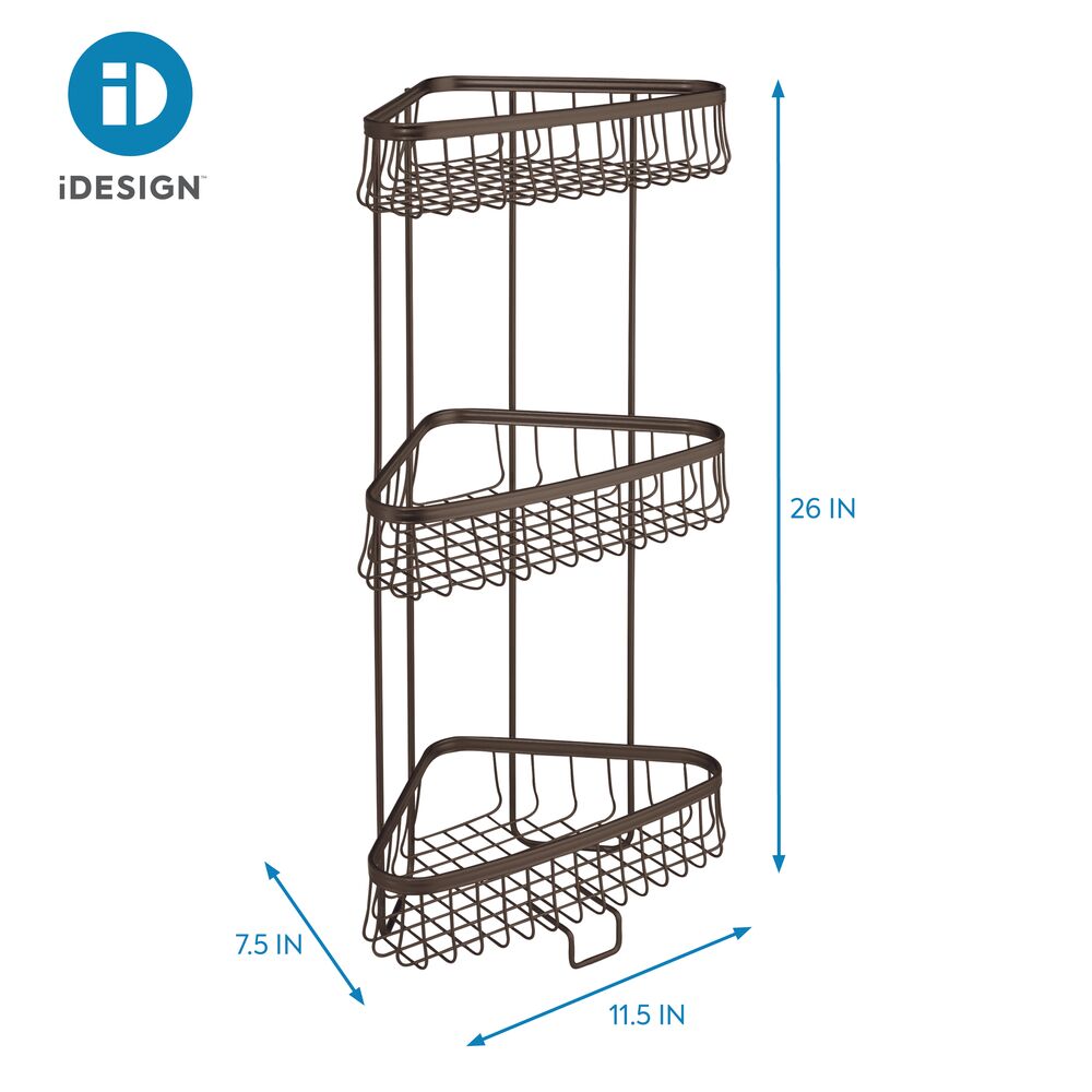 York Lyra 3 Tier Shower Shelf Bronze - Image 3