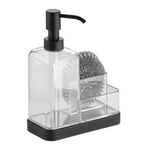 Forma 2 Soap & Sponge Caddy Matte Black/Clear