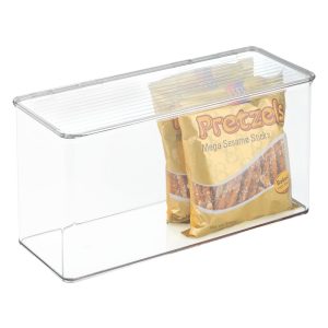 iDesign Kitchen Binz Stackable Box 5.5 x 13.3 x 7 in Clear