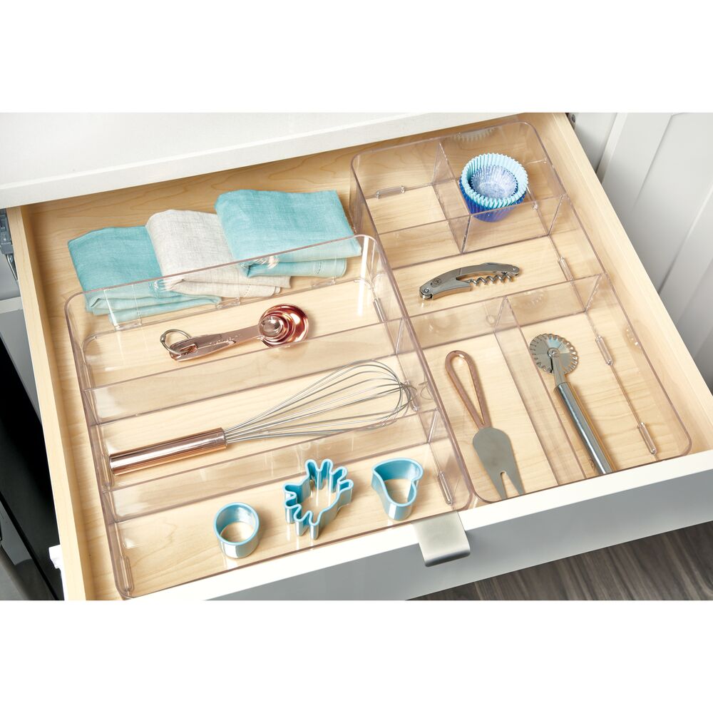 RPET Clarity Interlocking Divider Drawer Organizer 8 x 16 x 3 - Image 4