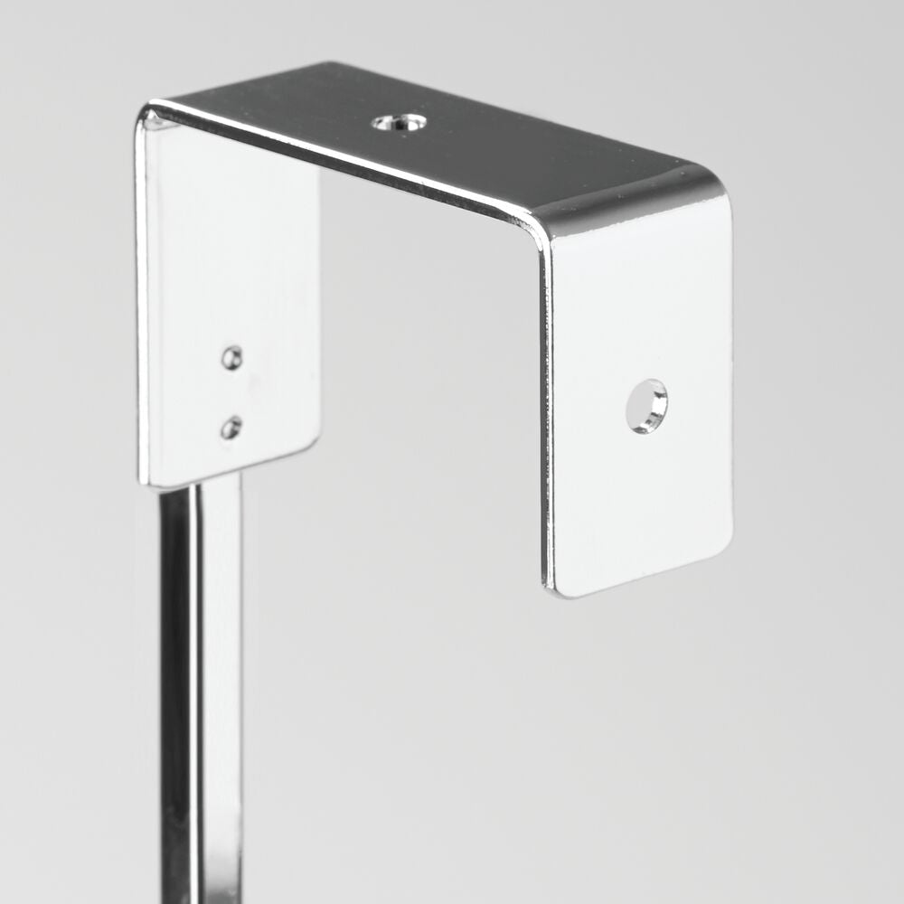 York Over Shower Door Towel Rack 3 White/Chrome - Image 5