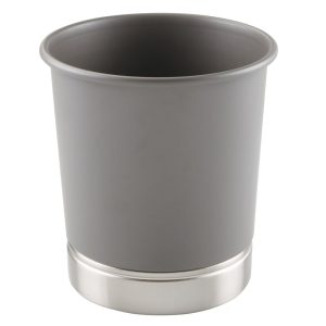 York Waste Can Matte Gray/Brushed
