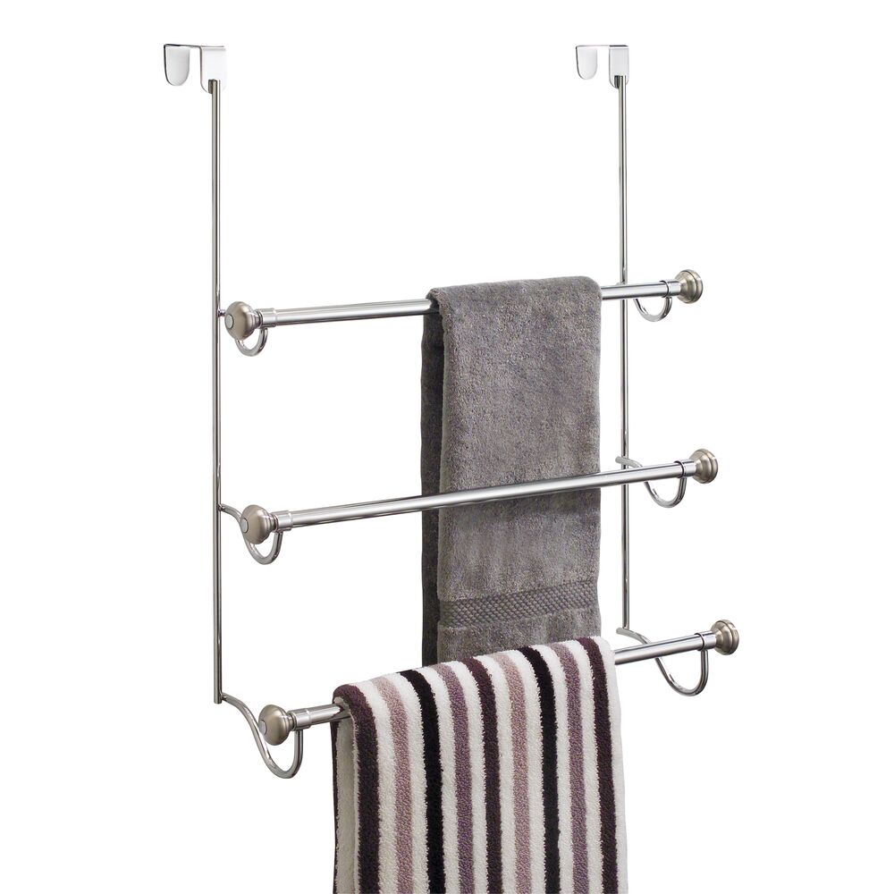 York Metal Over Shower Door Towel Rack 3 Split Finish