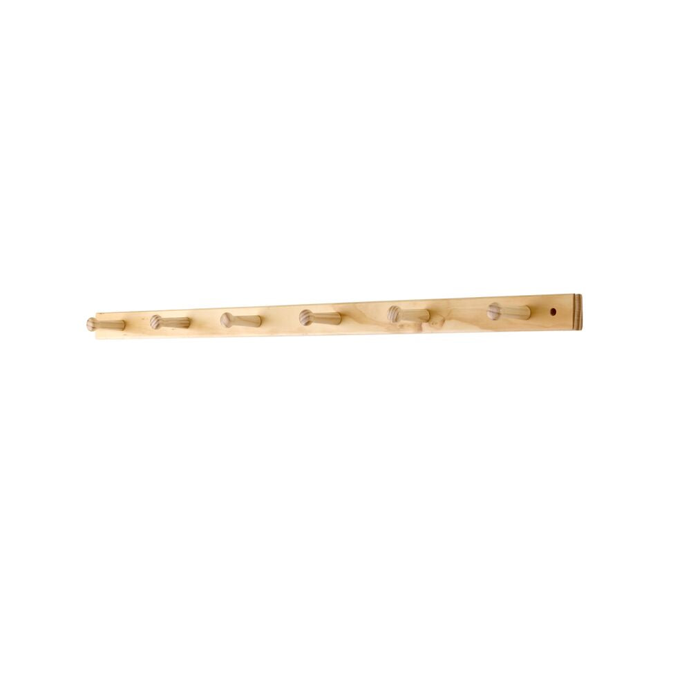 iDesign Wood Rack - 6 Peg in Natural - Image 3