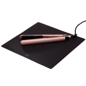 Signature Series Large Heat-Resistant Silicone Mat for Cosmetic Drawer Organizers. Black