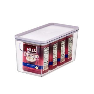 iDesign Lidded Storage Bin Clear/Lavender Sprinkles