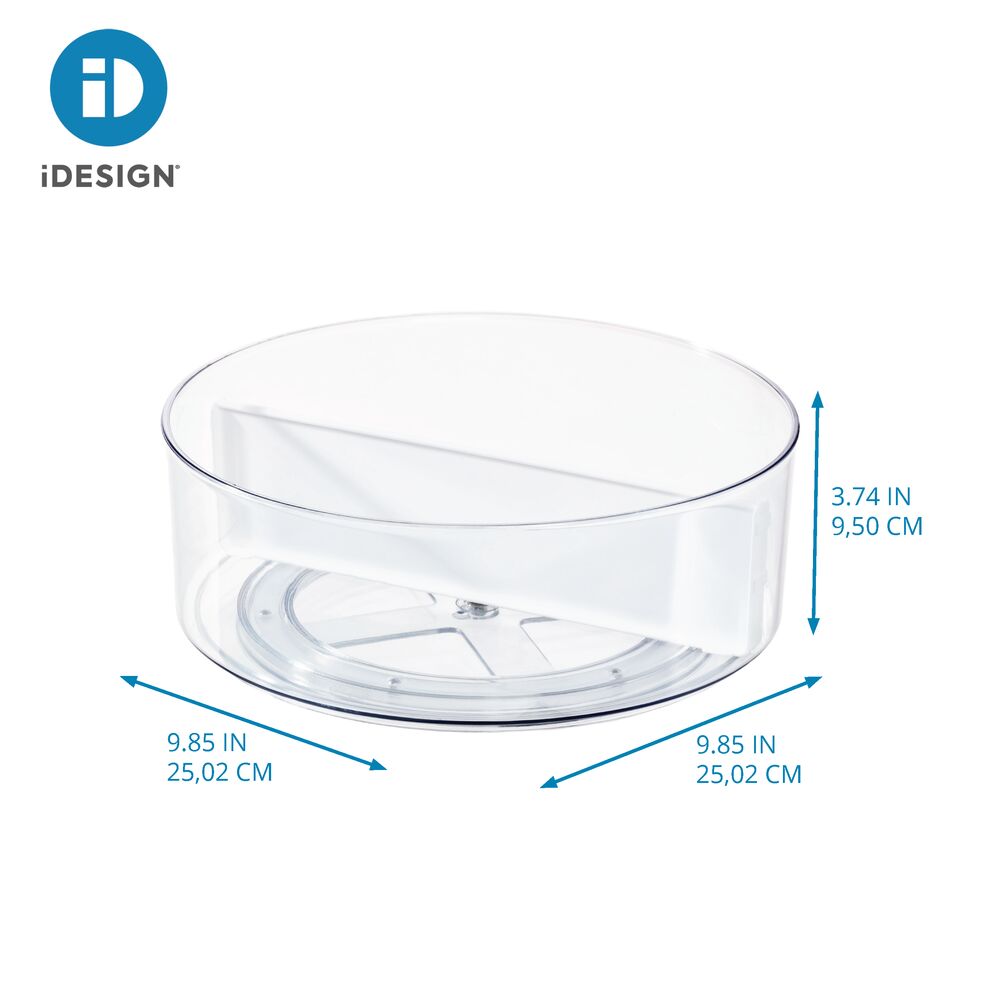 iDesign Divided Turntable Clear/Marshmallow - Image 6