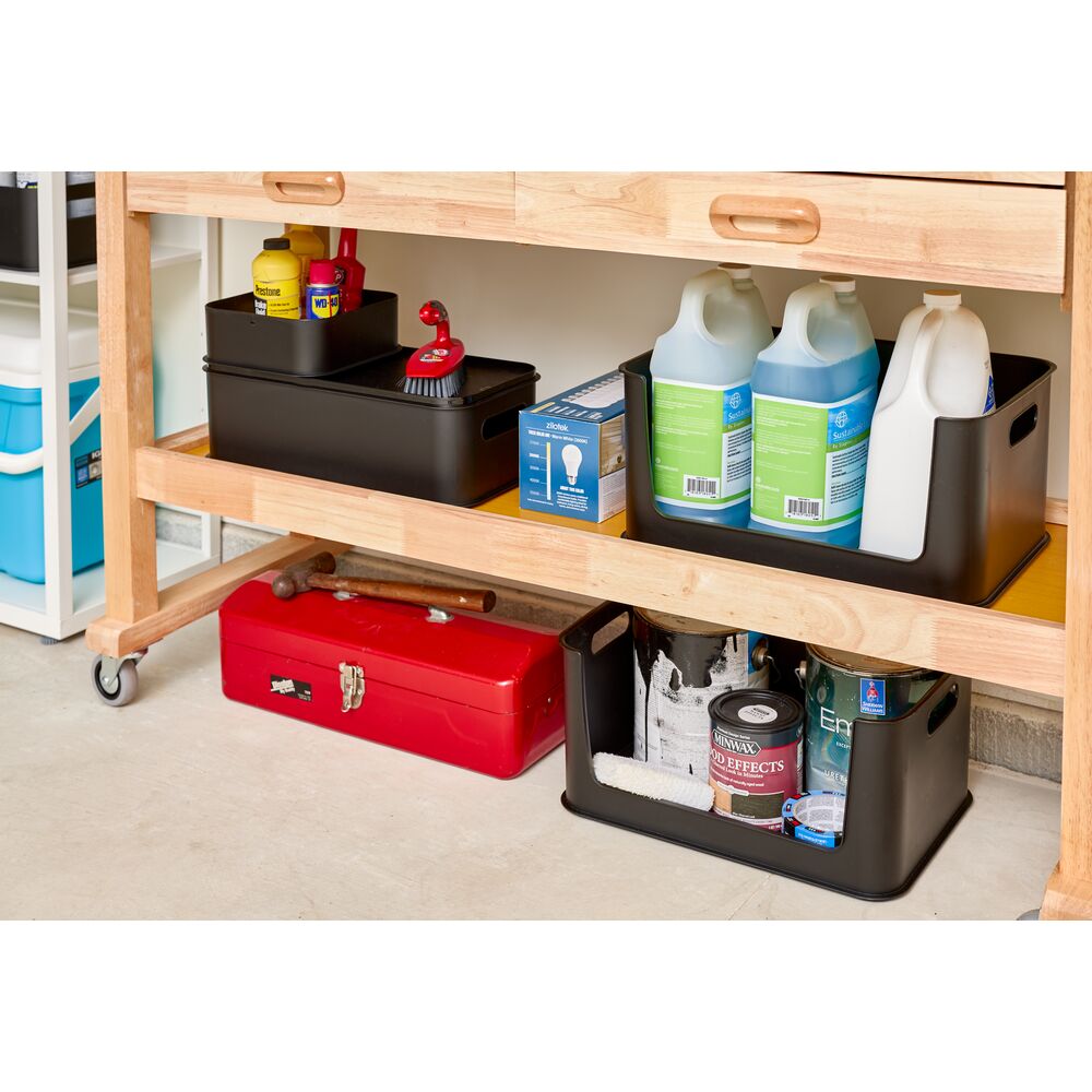 Large Open Front Garage Bin 16.9 W x 11.9 D x 8 H (Stackable) Matte - Image 3