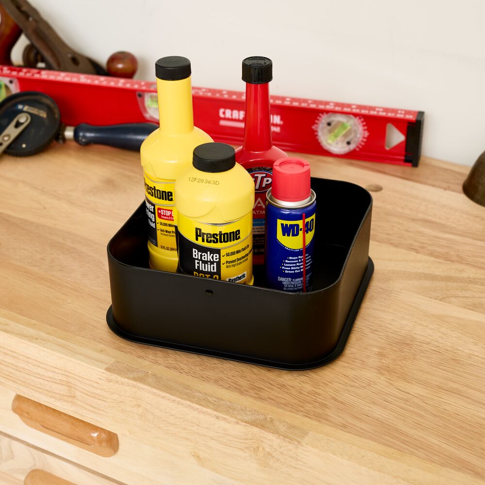 iDesign Eco Garage Bins with Lid. Made from Recycled Plastic. Set of 2. Matte Black - Image 6