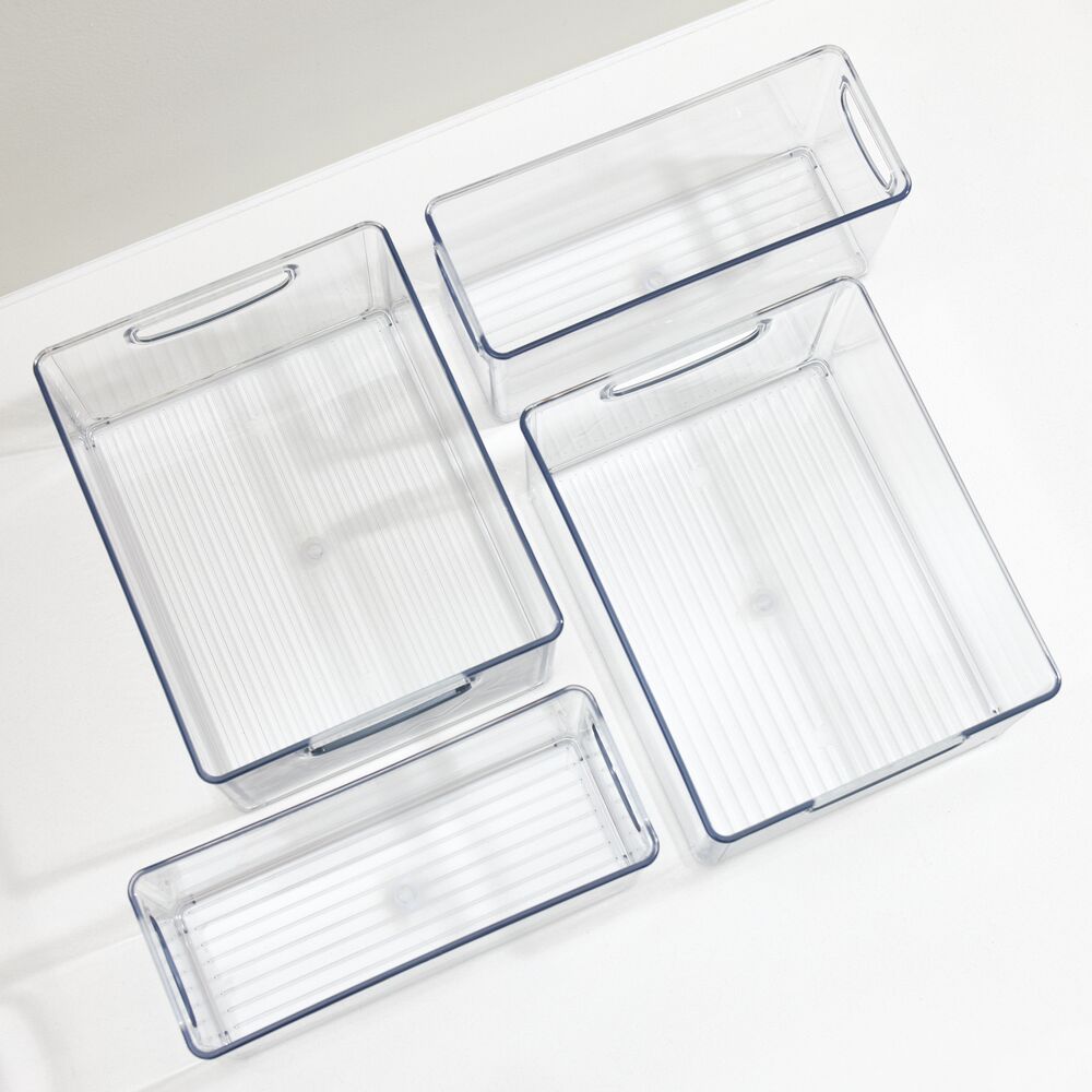 RPET Linus Cabinet/Pantry Bins (Set of 4) Clear - Image 3