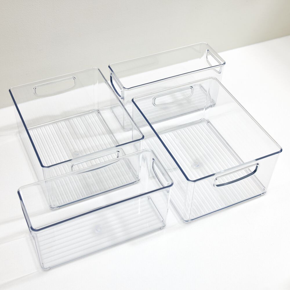 RPET Linus Cabinet/Pantry Bins (Set of 4) Clear - Image 4