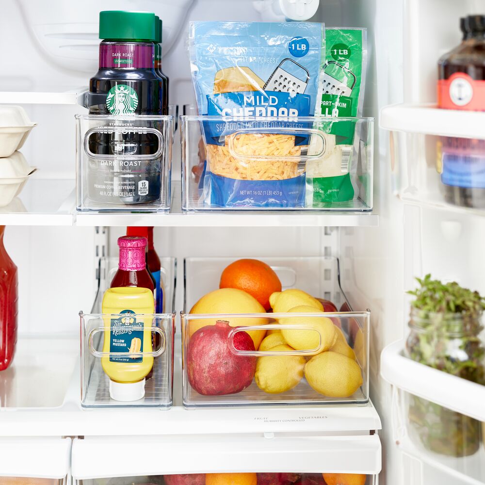 RPET Fridge/Freeze Bins (Set of 4) Clear - Image 2