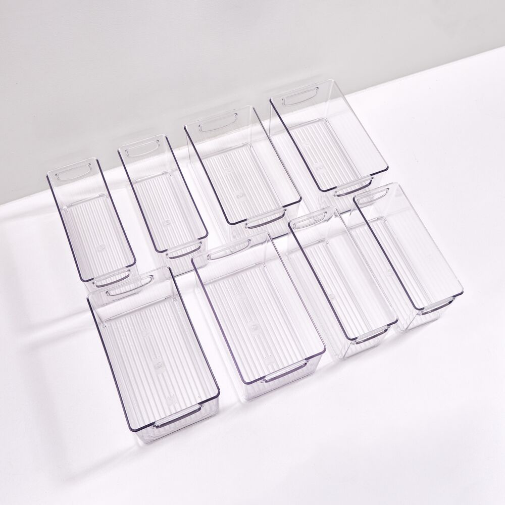 iDesign Linus 8-Piece Stackable Kitchen Organizer Bin Set - Image 2