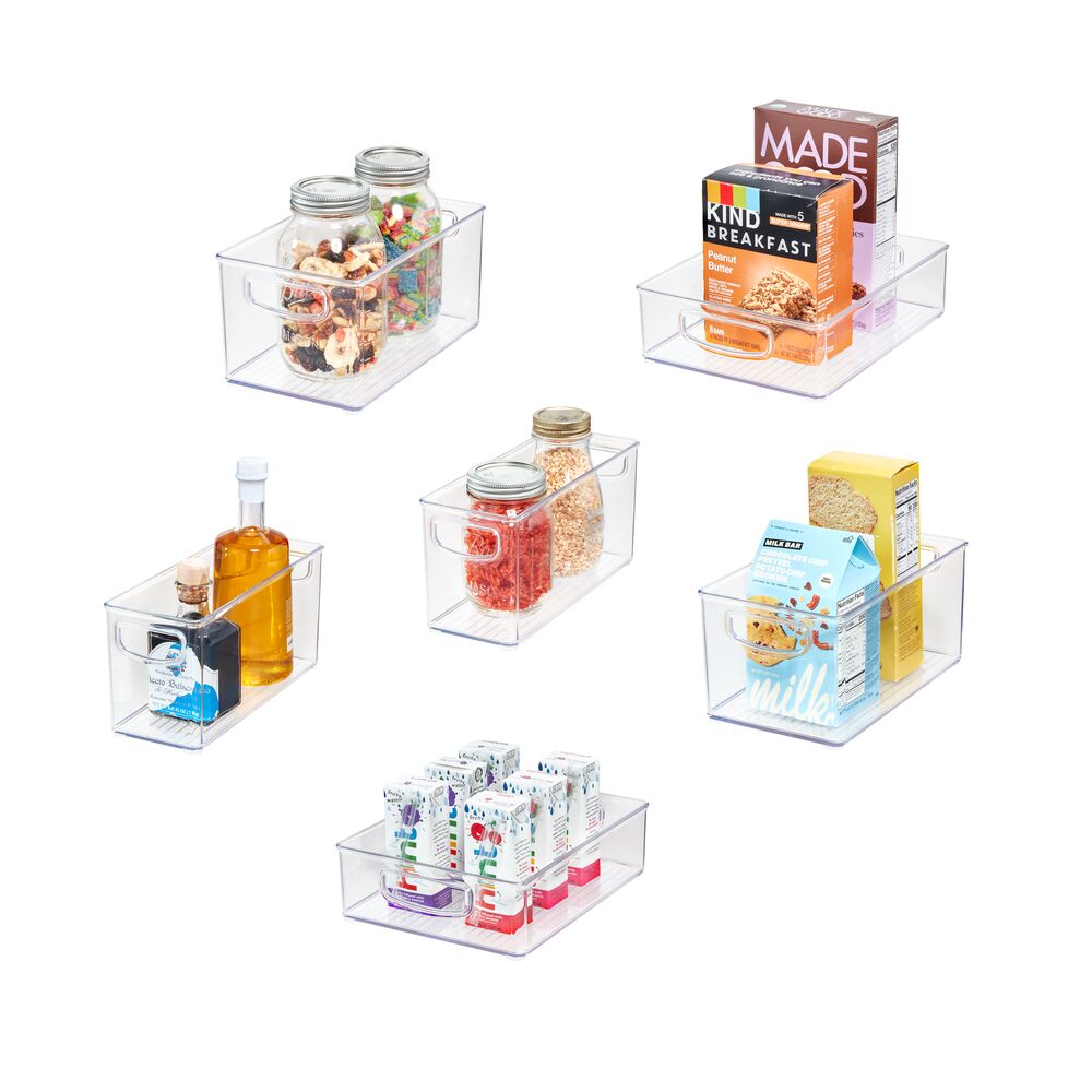 iDesign Linus 6-Piece Stackable Kitchen Organizer Bin Set