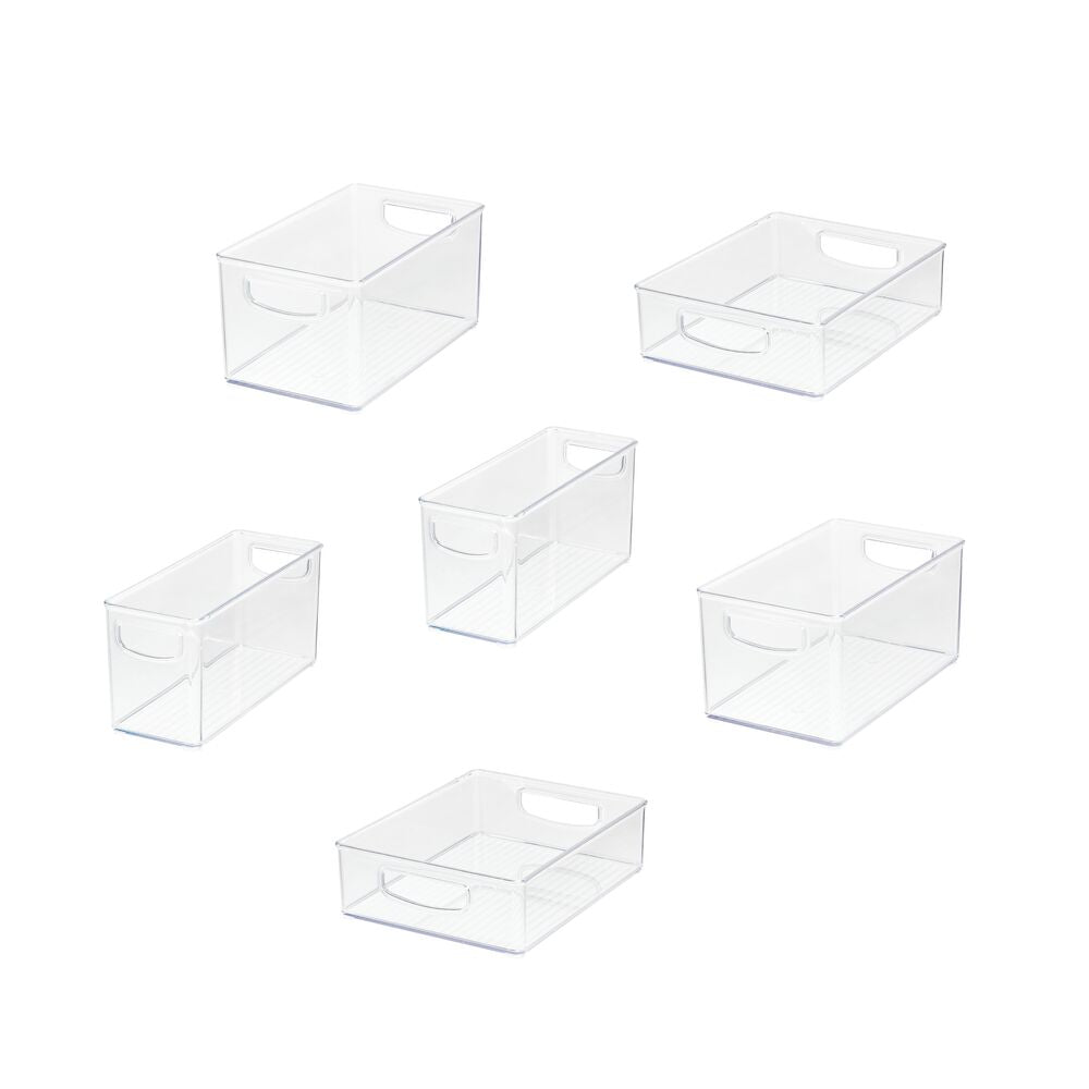 iDesign Linus 6-Piece Stackable Kitchen Organizer Bin Set - Image 5