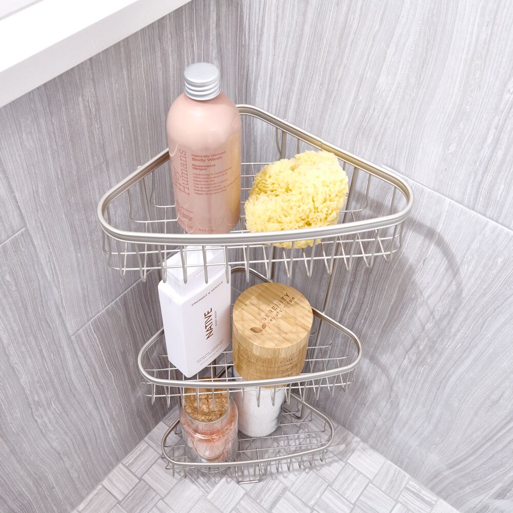 York Lyra 3 Tier Shower Shelf Satin - Image 6