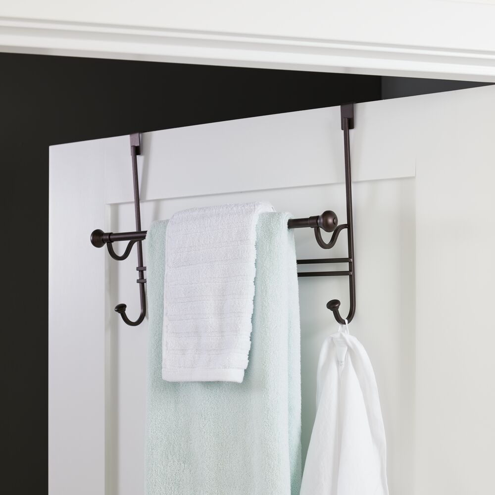 York Over Shower Door Towel Rack Combo Bronze - Image 2