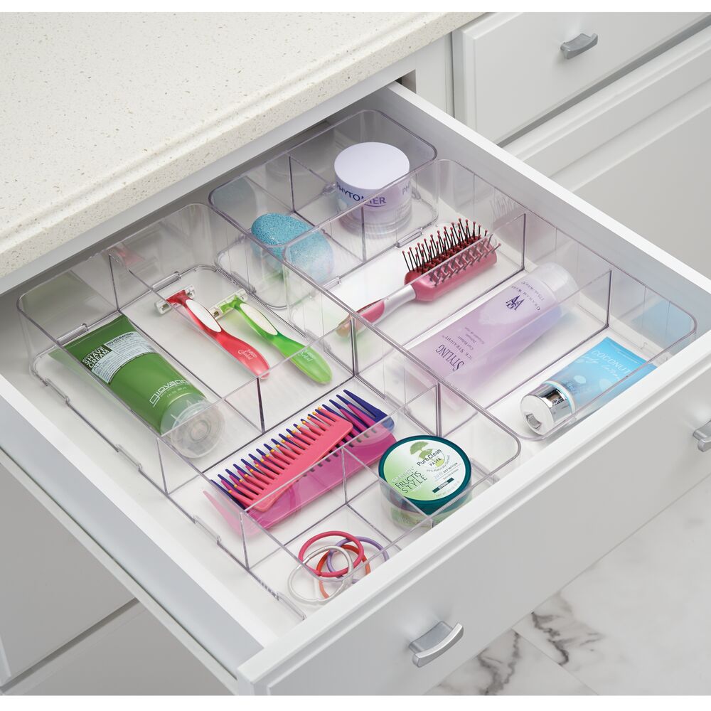 RPET Clarity Interlocking Divider Drawer Organizer 8 x 16 x 3 - Image 6