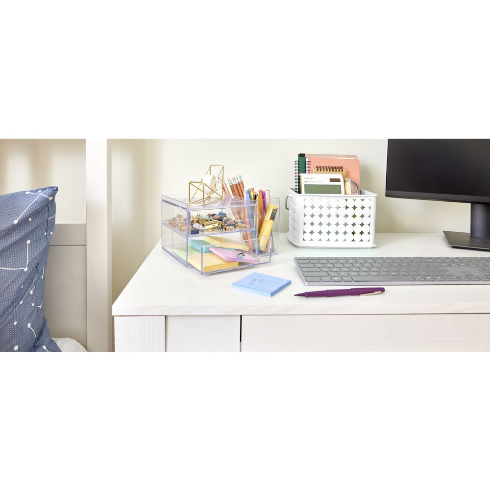 iDesign Drawers with Side Organizer - 2 Drawer in Clear - Image 4