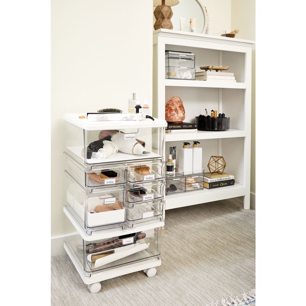 Signature Series Collection In-Drawer Cosmetic Organizer Bin. White - Image 5