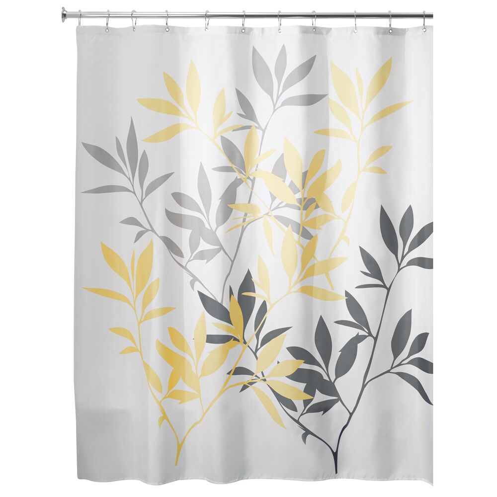 Leaves Shower Curtain Yellow/Gray - Image 5