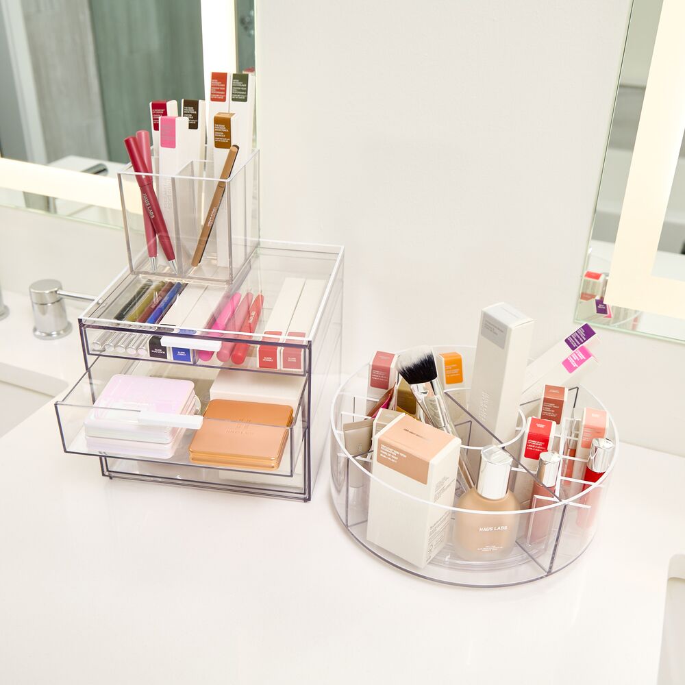 Tall Plastic Cosmetic 3-Drawer Organizer - Image 16