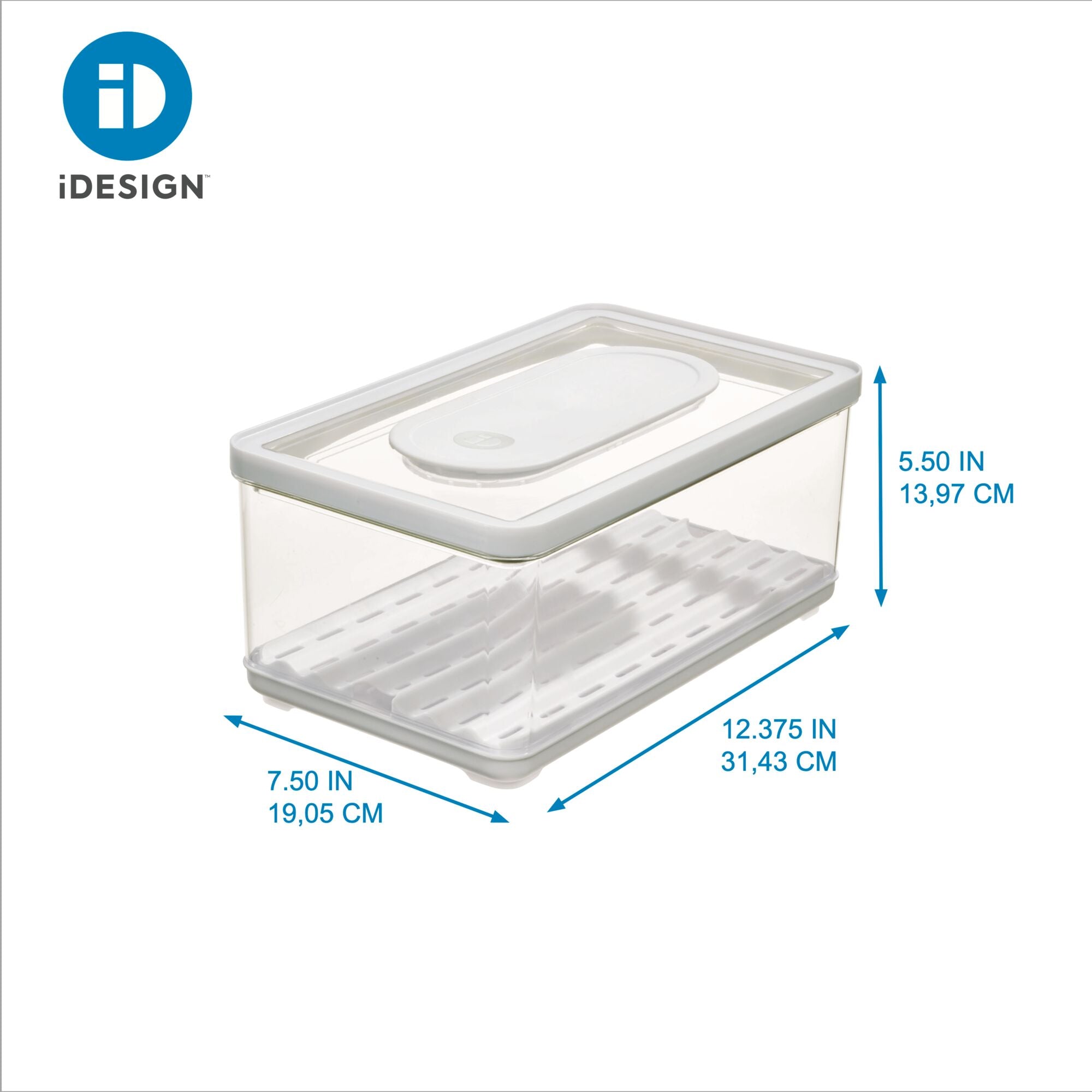 iDesign iDFresh BPA-Free Recycled Plastic Produce Storage Bin. Large - Image 3