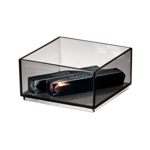 iDesign Cosmetic Drawer Organizer. 4 x 4 x 2. Smoke/Matte Black