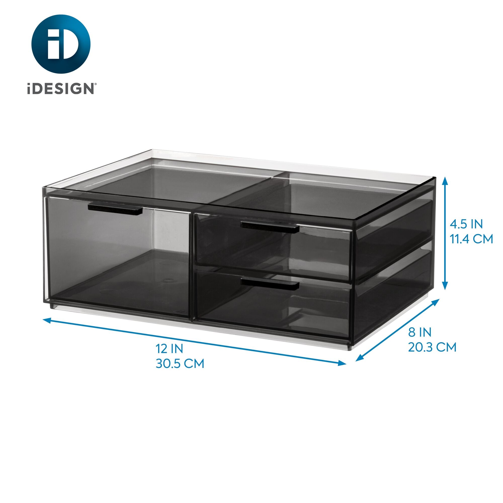 3-Drawer Cosmetic Organizer. Smoke - Image 5
