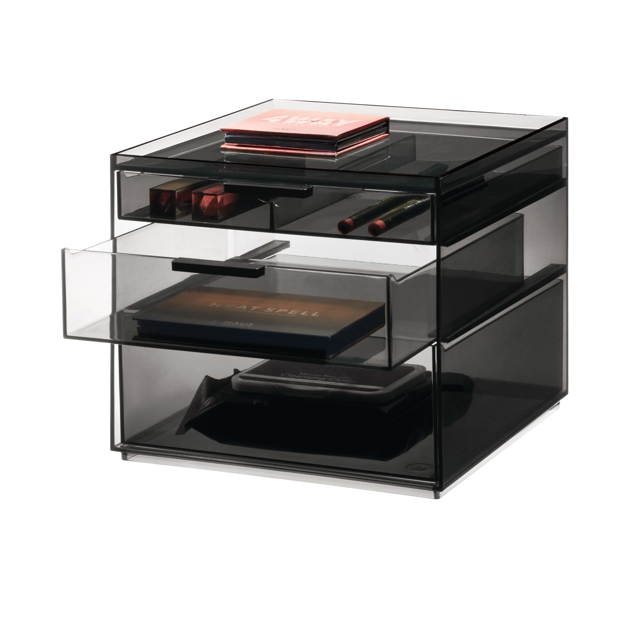 Tall Plastic Cosmetic 3-Drawer Organizer - Image 8