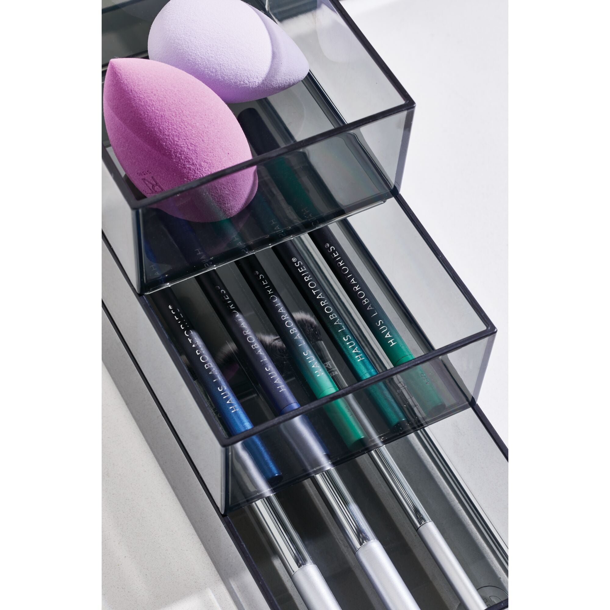 iDesign 3-Piece Cosmetic Organizer Set. Smoke - Image 4