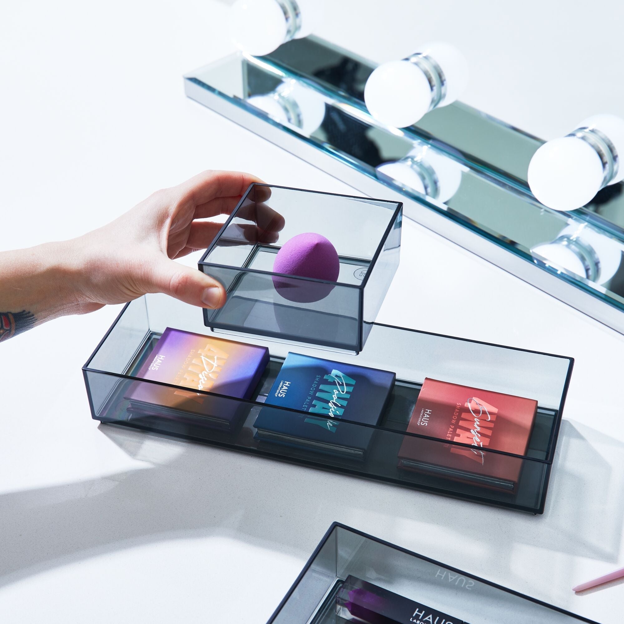 iDesign 3-Piece Cosmetic Organizer Set. Smoke - Image 7