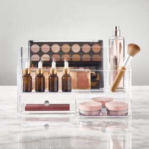 Drawers Palette & Nail Polish Organizer - 2 Drawer Clear