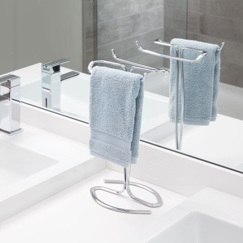 iDesign Axis Finger Tip Towel Holder in Chrome - Image 3