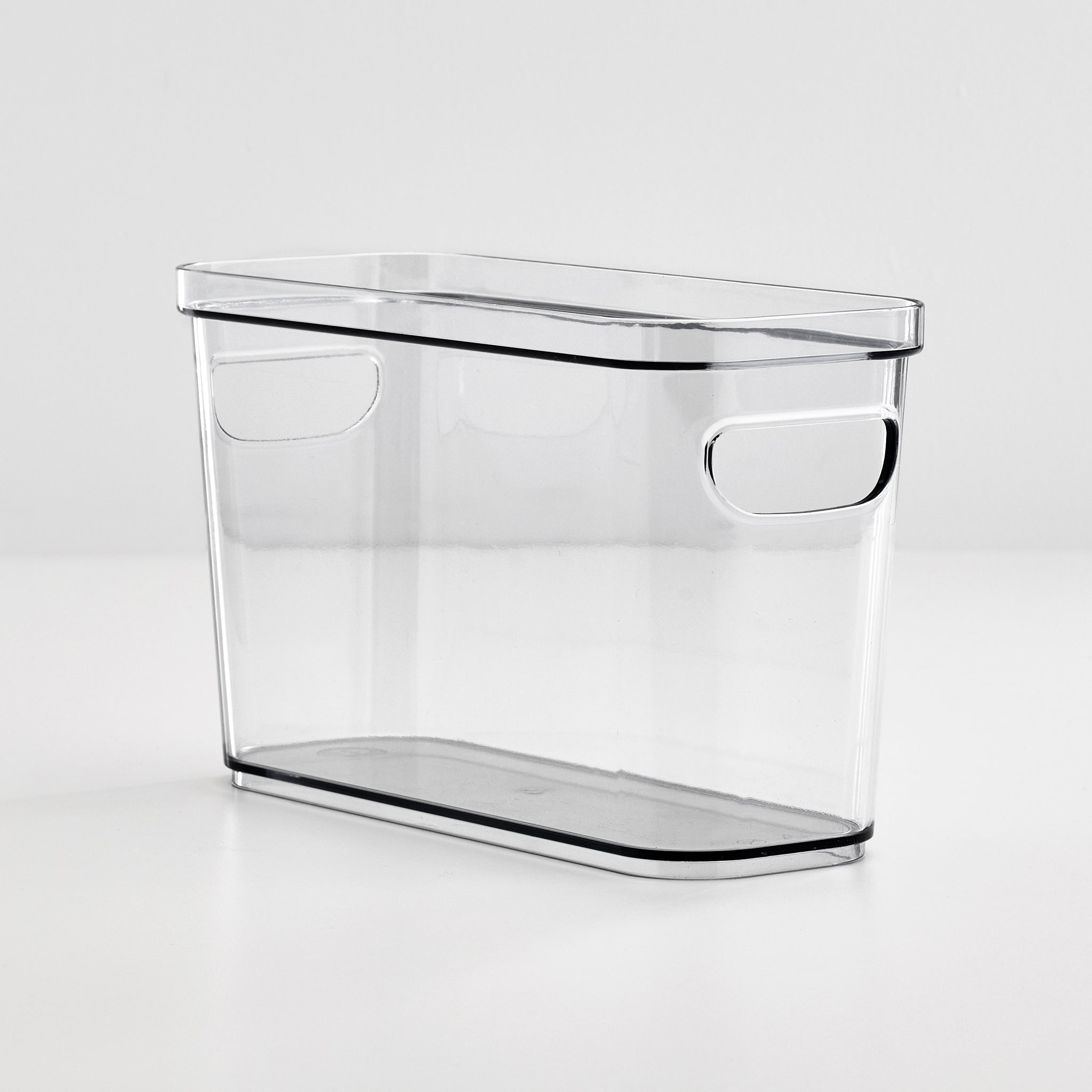 iDesign Crisp Bin 4 x 10 x 6 made with 100% Recycled Clear Plastic