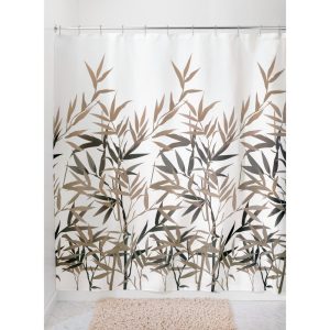 Anzu Natural Bamboo Design 72 x 72 Shower Curtain