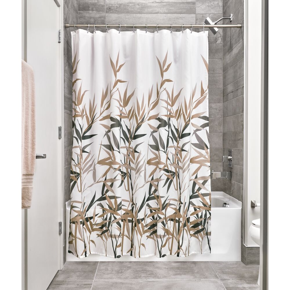 Anzu Natural Bamboo Design 72 x 72 Shower Curtain - Image 2